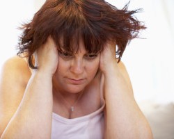 Depressed Overweight Woman